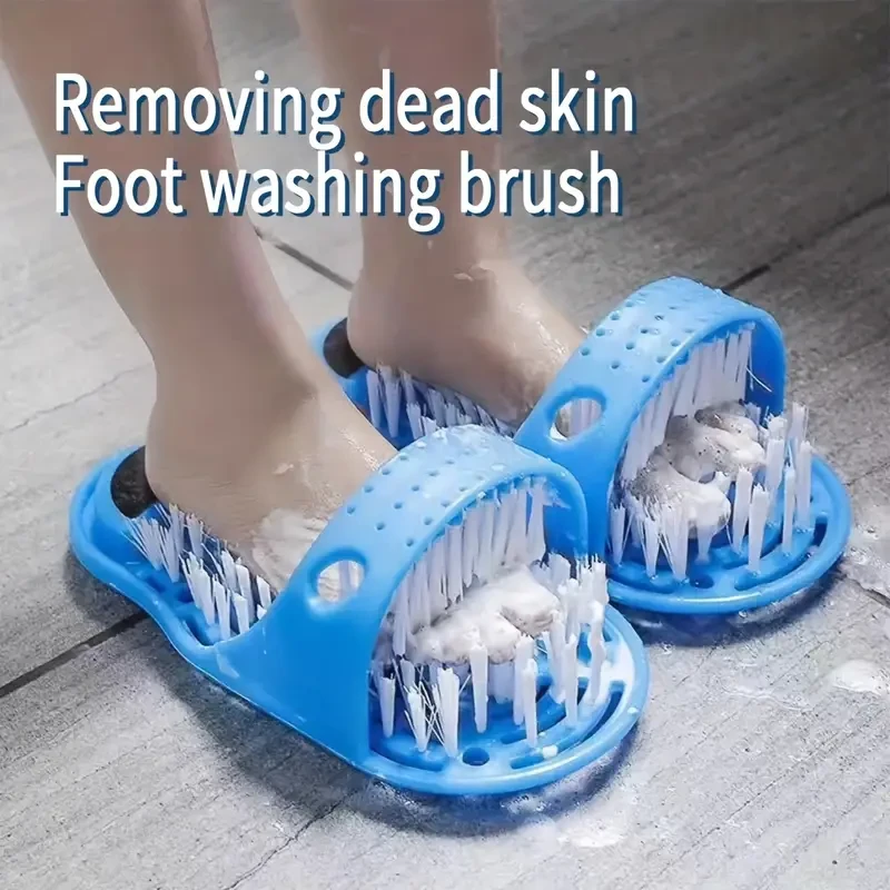 Foot Washing Brush and Scrub Massager Cleaner with Suction Cup - Dead Skin Remover for Shower Floor