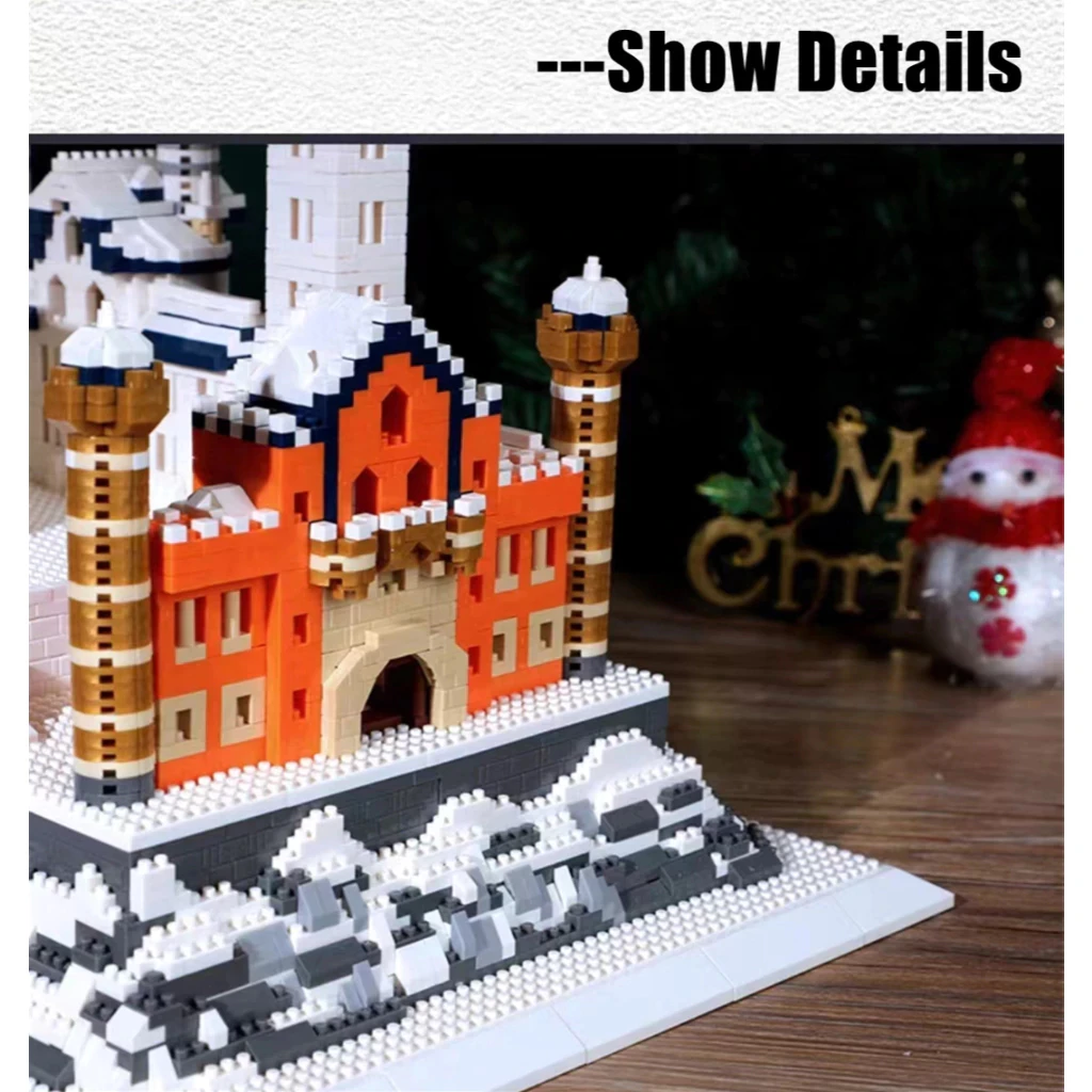 Nano Block Toy Castle Gift Princess Palace Block Building Swan Lake Toy Stacking Dream Castle