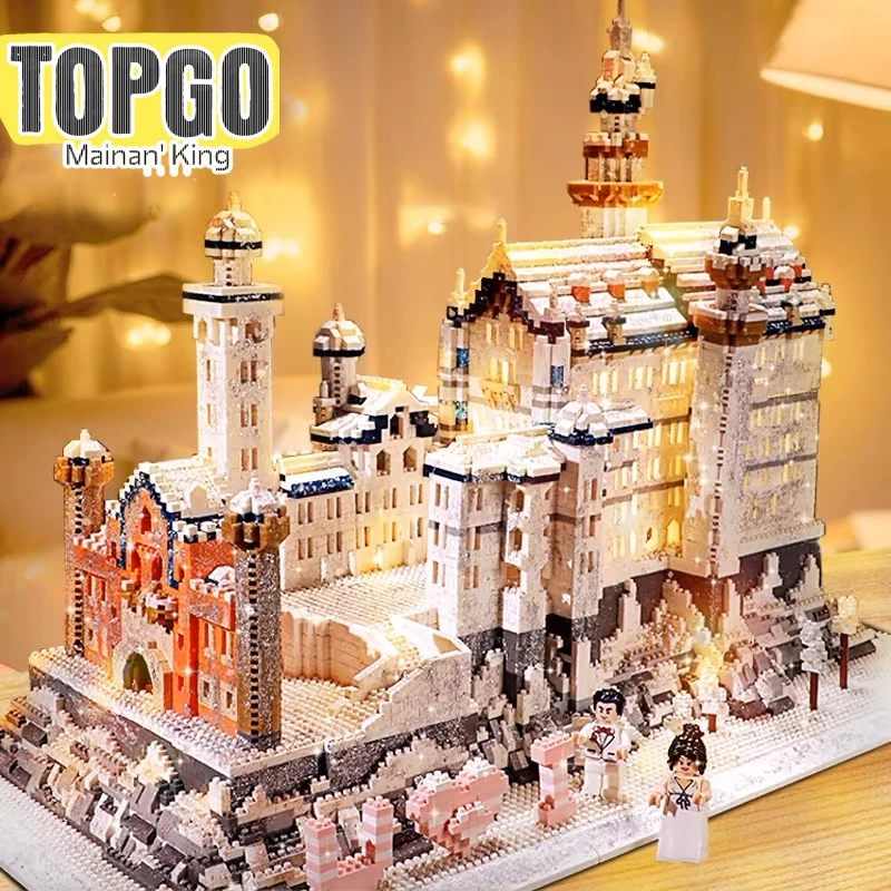 Nano Block Toy Castle Gift Princess Palace Block Building Swan Lake Toy Stacking Dream Castle