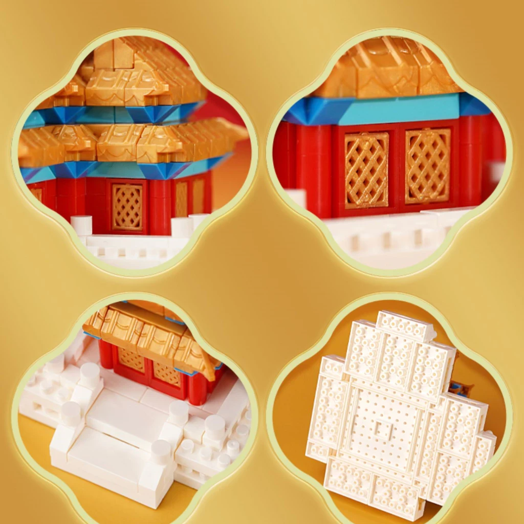 Toys Nano Block Corner Tower Building Block Block Stacking Chinese Architecture Block Brick Gifts