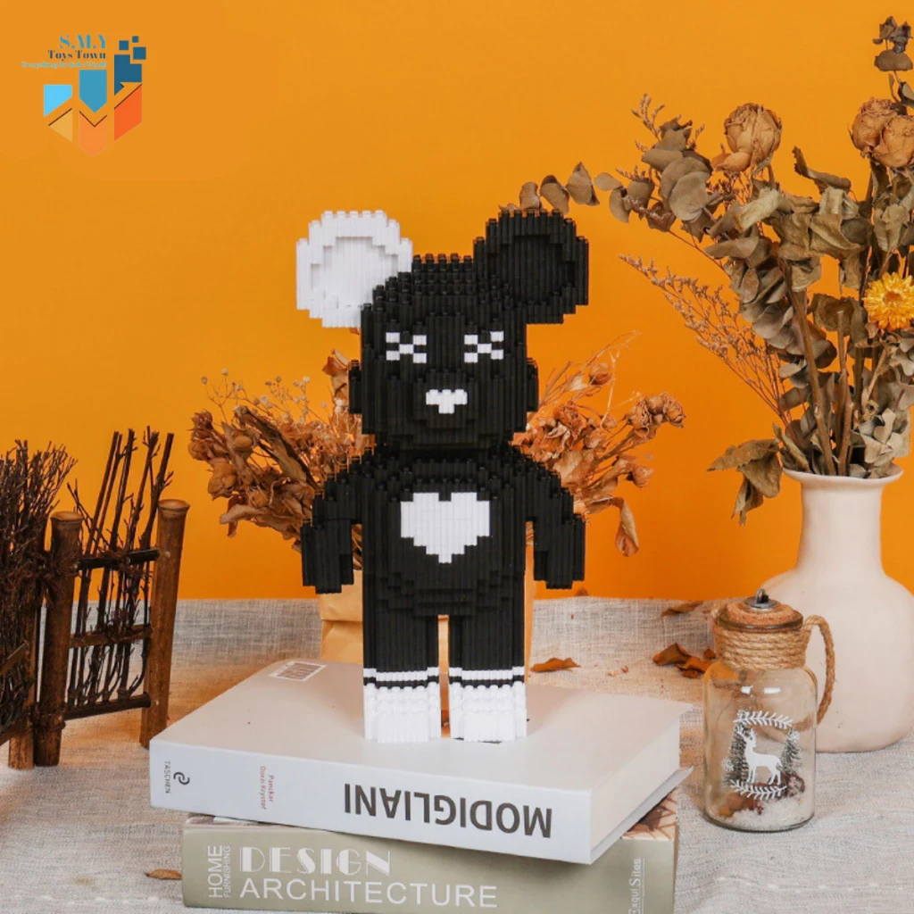 SMY Toystown Nano Block Violent Bear Black White New Bricks Education Nano Block / Toy Nano 3D Fings