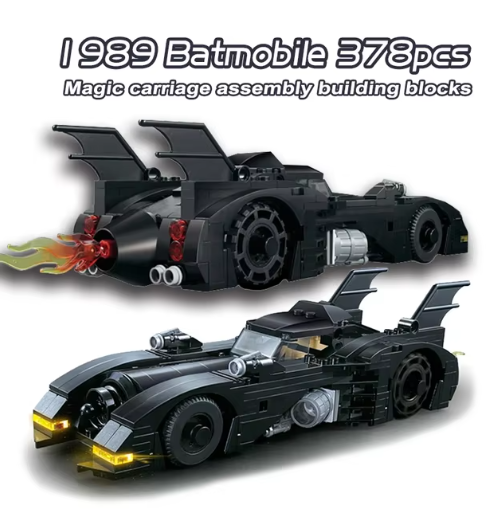 Super Heroes Series Batmobile Building Blocks 1989 Classic Bat Chariot Car Model Bricks Toys For Children Boys Christmas Gifts