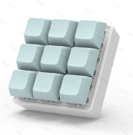 9 Keys Keyboard Key Toy Party Stress Relief DIY Fidget Button Keycap Fidget Keychain Keyboard Keychain Toys Finger Keyboard