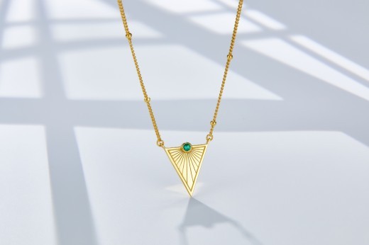 Simple Pendant Niche Design Necklace Electroplated 18K Gold Female