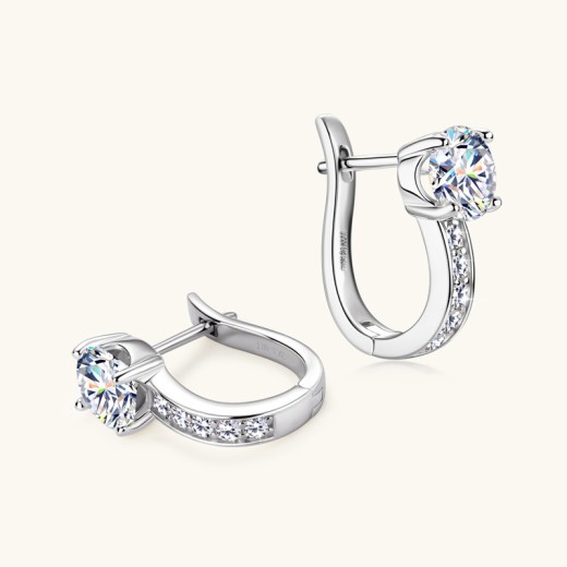 Fashion Simple High-grade Moissanite Earrings