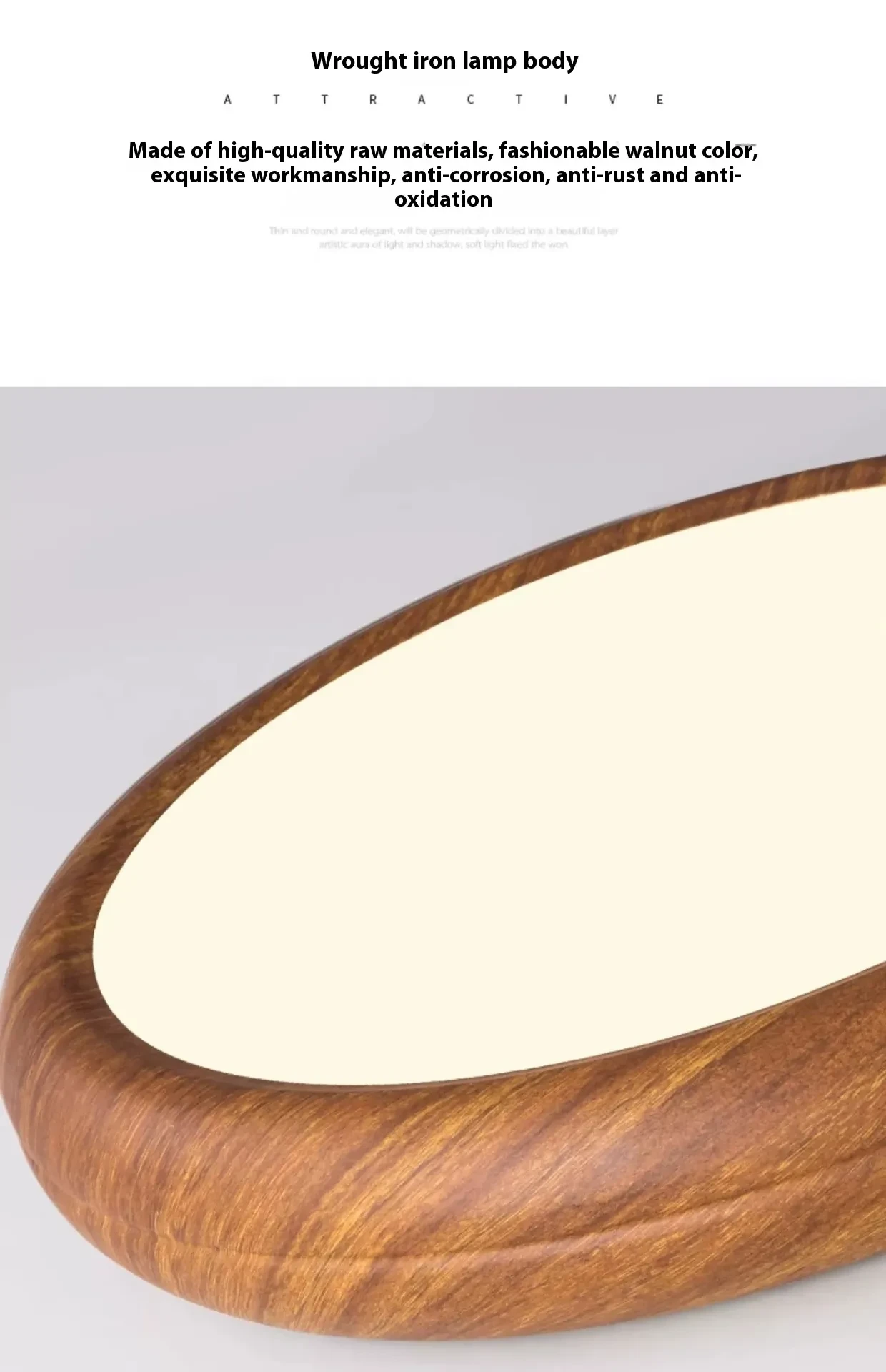 Ceiling Lamp Creative Walnut Colors
