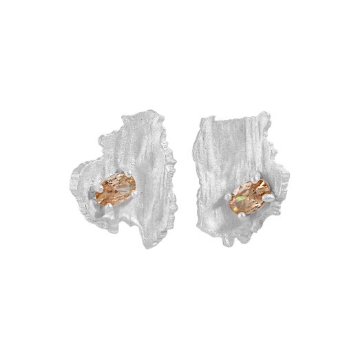 Geometric Asymmetric Diamond Stud Earrings For Women