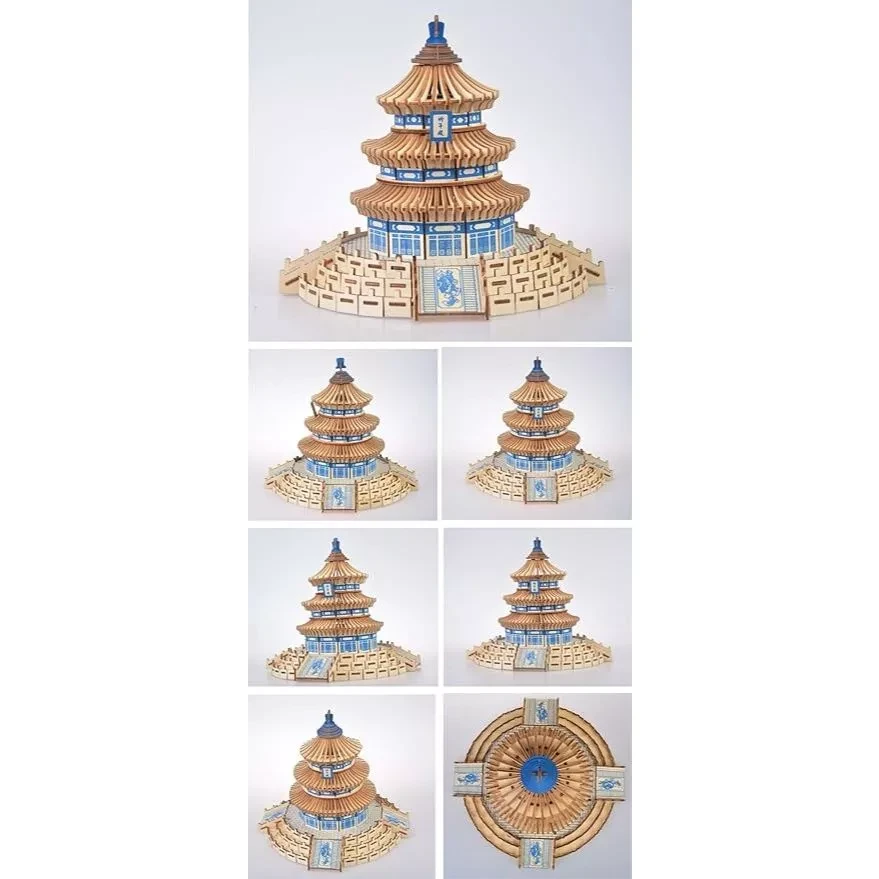 Famous Buildings 3 Dimension DIY Puzzle 3D Temple of Heaven