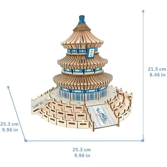 Famous Buildings 3 Dimension DIY Puzzle 3D Temple of Heaven