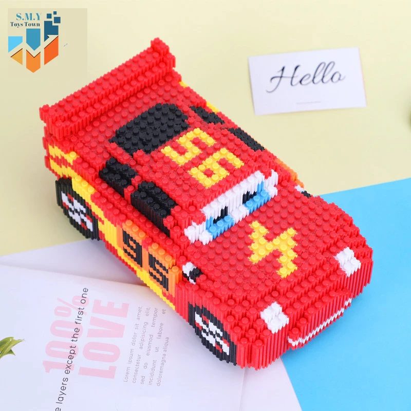 SMY Toystown Nano Block Car Lightning McQueen Bricks Education Nano Block / 3D Block Toys