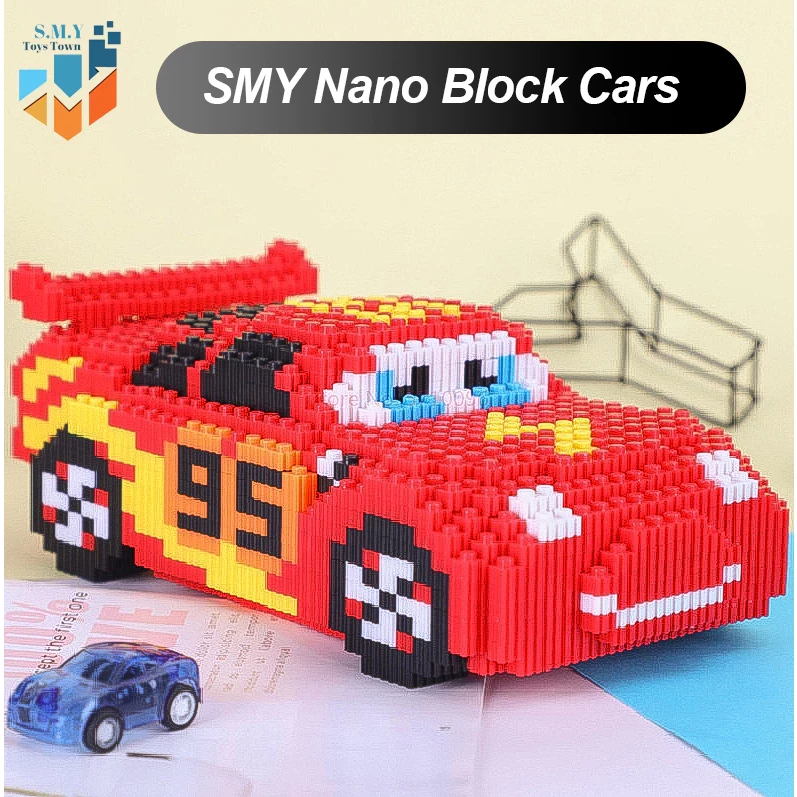 SMY Toystown Nano Block Car Lightning McQueen Bricks Education Nano Block / 3D Block Toys