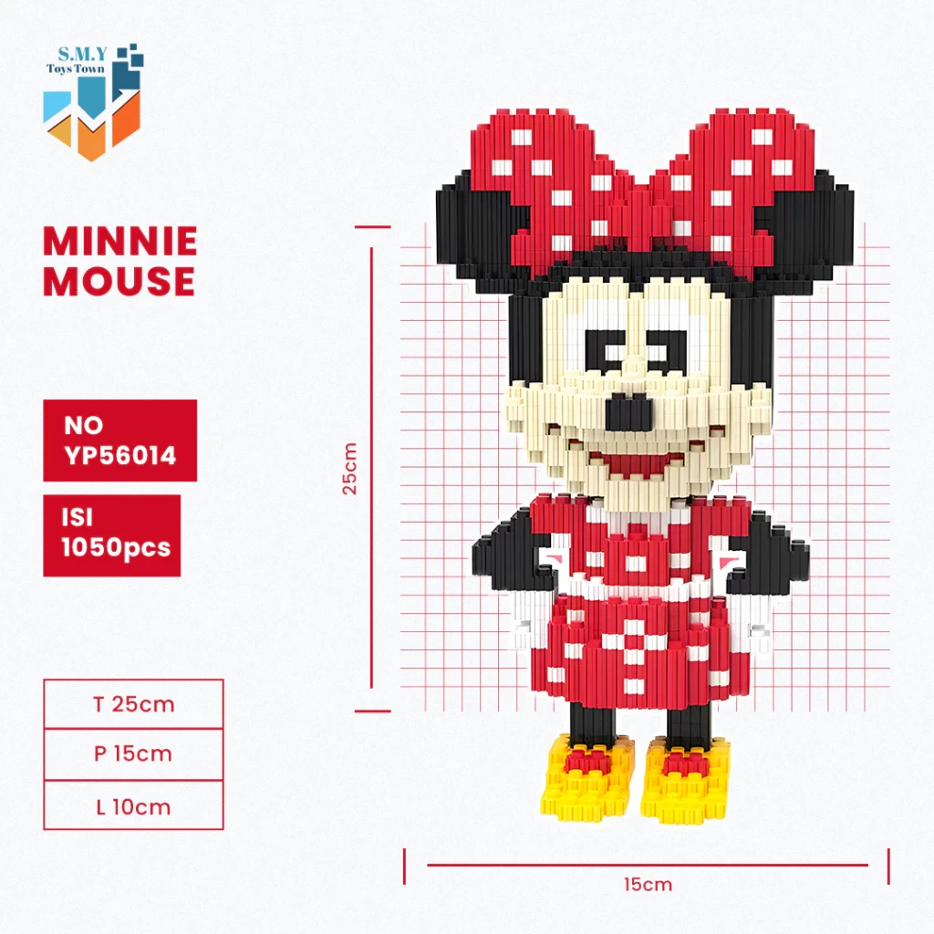 SMY Toystown Brick Nano Block Mickey & Minnies Medium - Anime Figure Bricks Education Nano Block / 3D Flock Toys