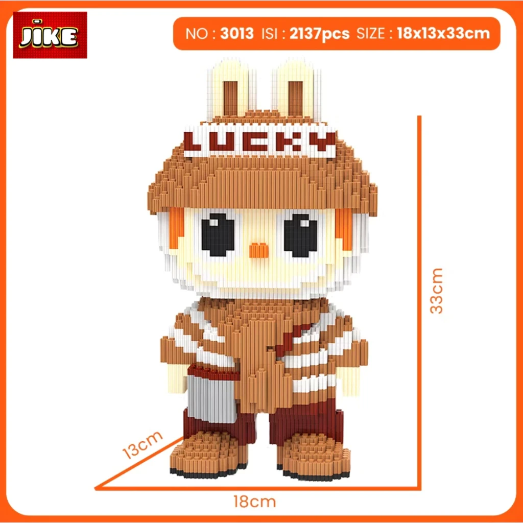 Jike Nano Blocks Medium Pumpkin Series 3D Model, Toy Block Stacking Pumpkin, DIY Construction Block
