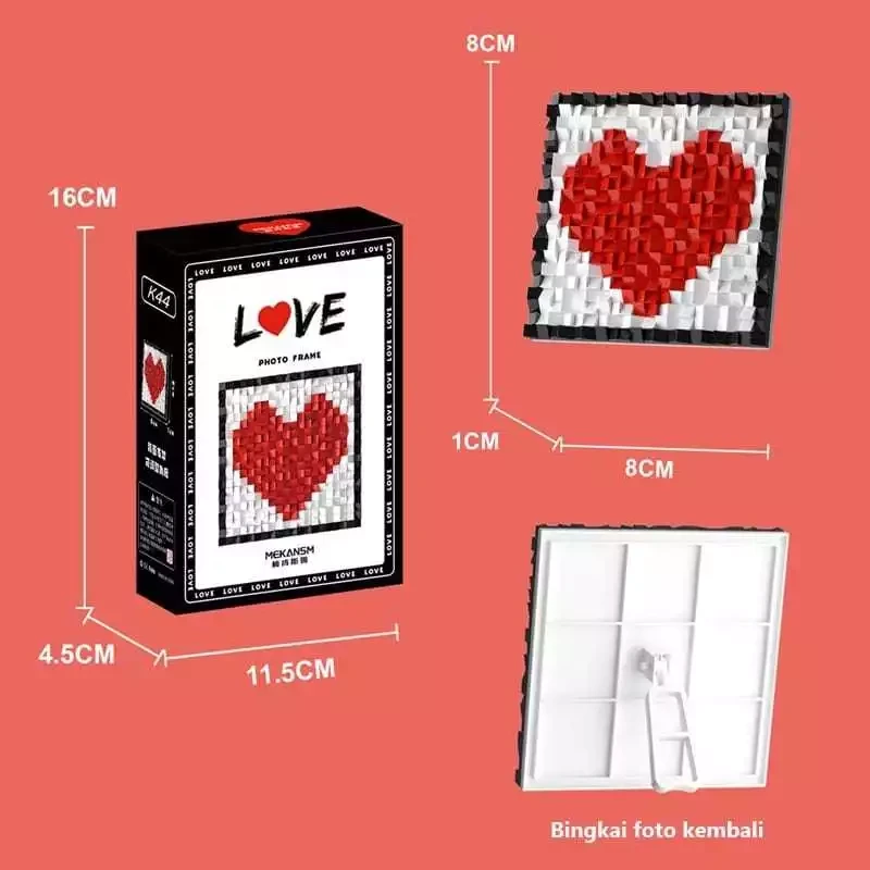 Nano Block Painting Love Toys Milking Shape Love Set Gifts And Display Love
