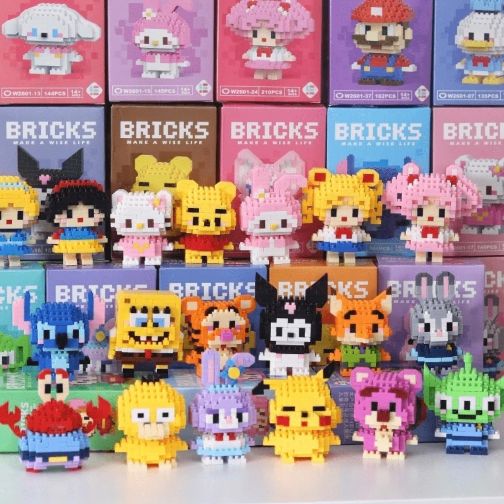 DMJ Fill 6Pcs DIY Nano Block Character Carring Bricks Toys Children Education Puzzle