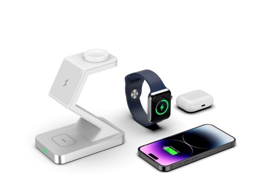 Three In One Magnetic Wireless Charger Phone Holder