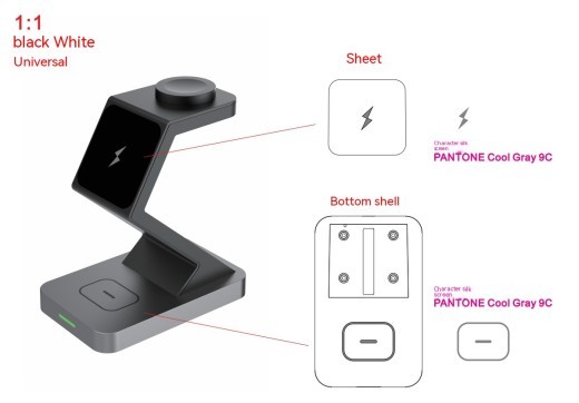 Three In One Magnetic Wireless Charger Phone Holder