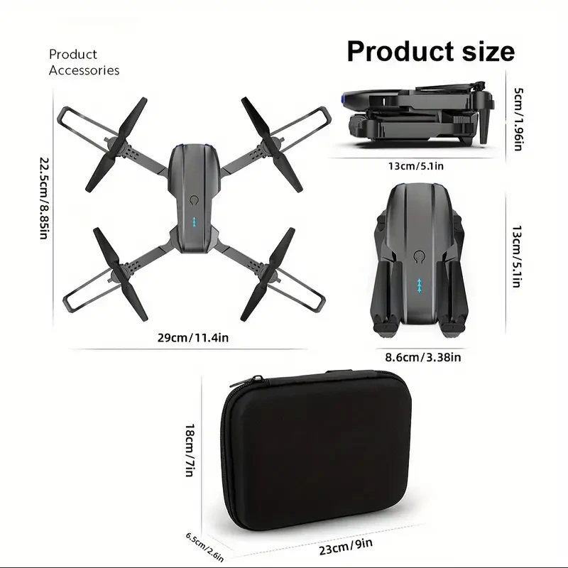E99 K3 Professional RC Drone with Dual Camera - Double Folding, Height Hold, Remote Control
