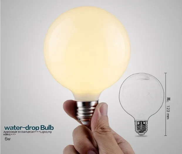 Milky White LED Glass Bulb Warm White Light Source