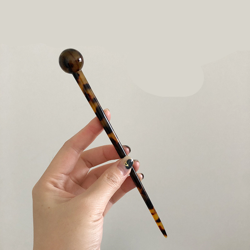 Long Resin Ball Hair Pin