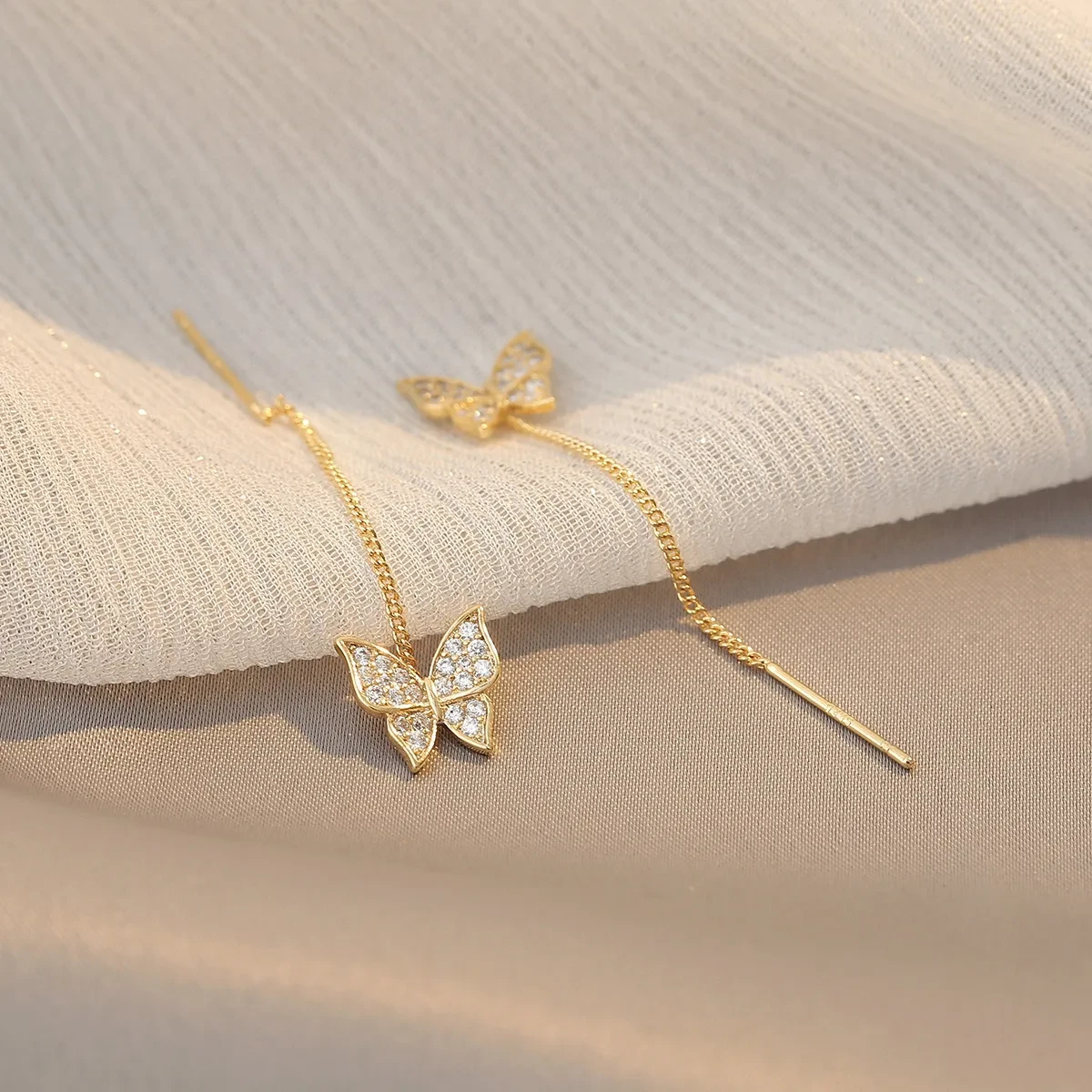 Shiny butterfly earrings