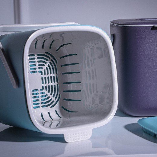 Portable Garbage Storage Bin With Lid