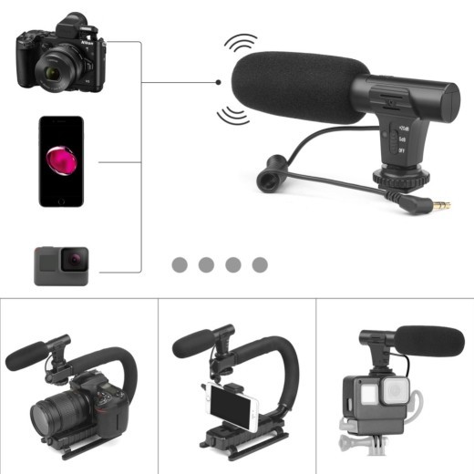 Digital Video Recording Microphone Stereo Camera Mic