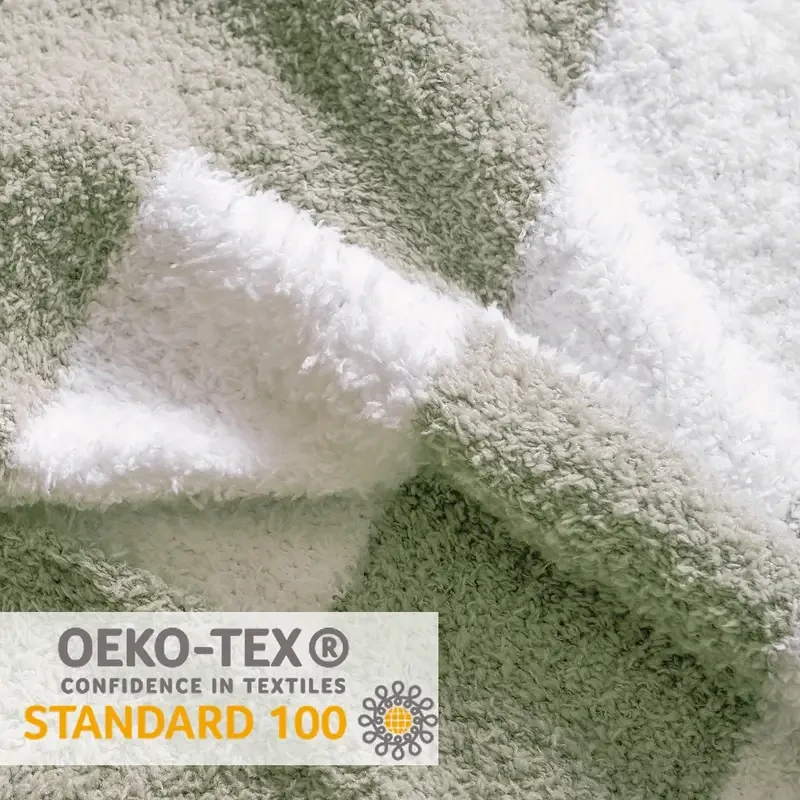 Plush Checkered Throw Blanket