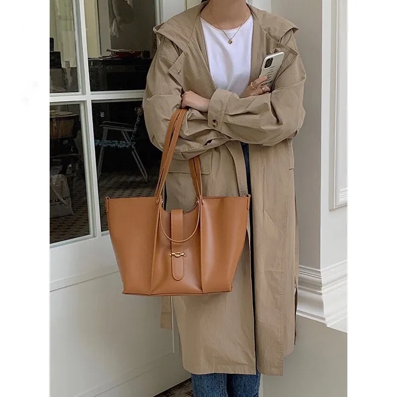 Genuine Leather Large Capacity Bag High-grade Tote Bag For Women