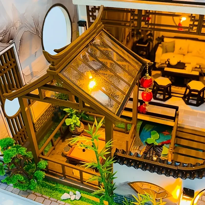 3D Puzzles Assembled Models - Chinese Style Miniature DIY Dollhouse Kit