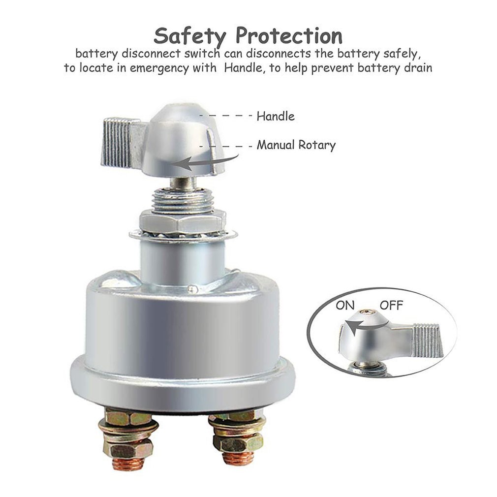 Copper car battery power switch
