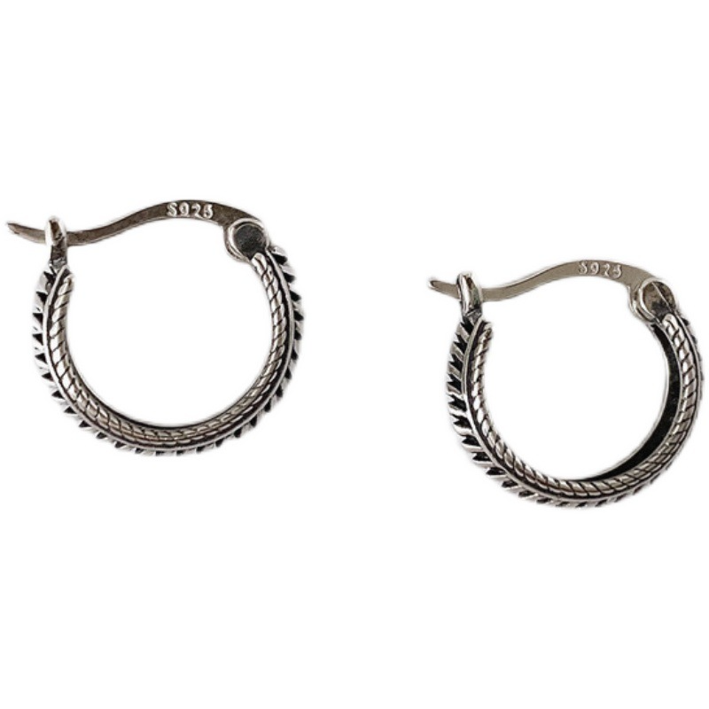 Niche Vintage Earrings Female Twist Simple