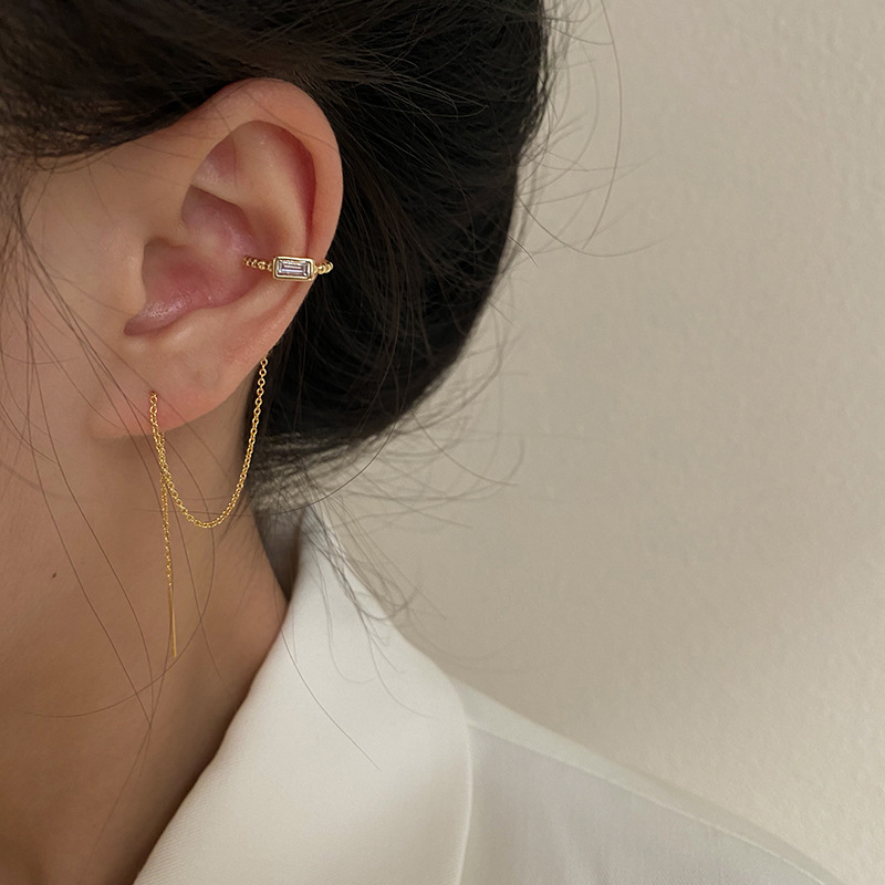 Women's Vintage Copper Chain Tassel Earrings