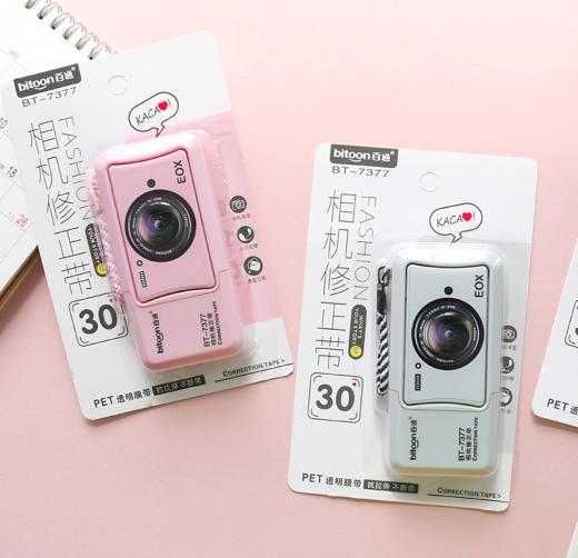 Correction Tape Student Office Stationery Creative Fun Funny Camera Correction Tape Correction Tape Correction Tape Cartoon Cute