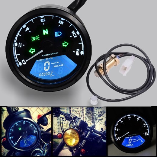 About High Beam Gear Display And Warning Function Motorcycle Modification Instrument Speed Tachometer