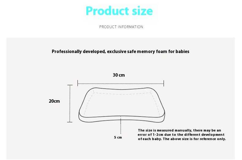 Baby Pillow Detachable Removable Washable Baby Pillowv