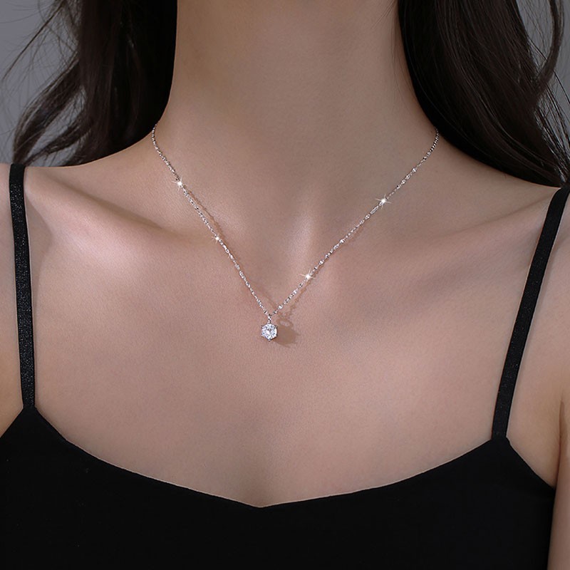 Hot 925 Sterling Silver Plated Necklac