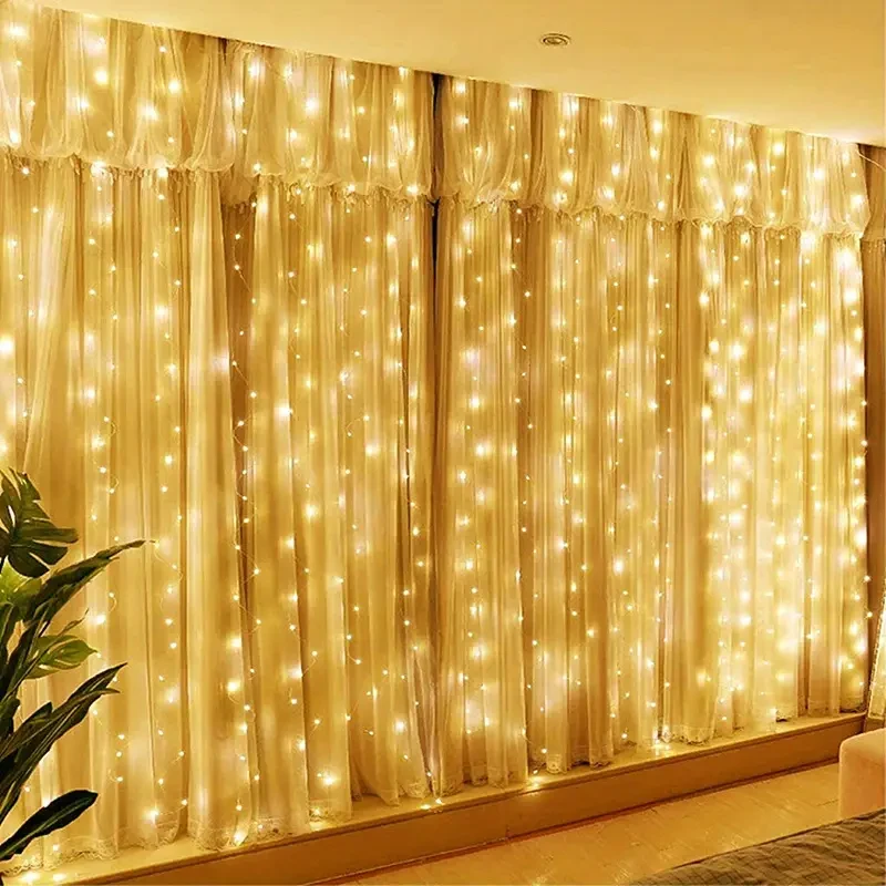600 LED USB Curtain String Lights - 5.97meter x 298.7cm, Remote Control Fairy Lights