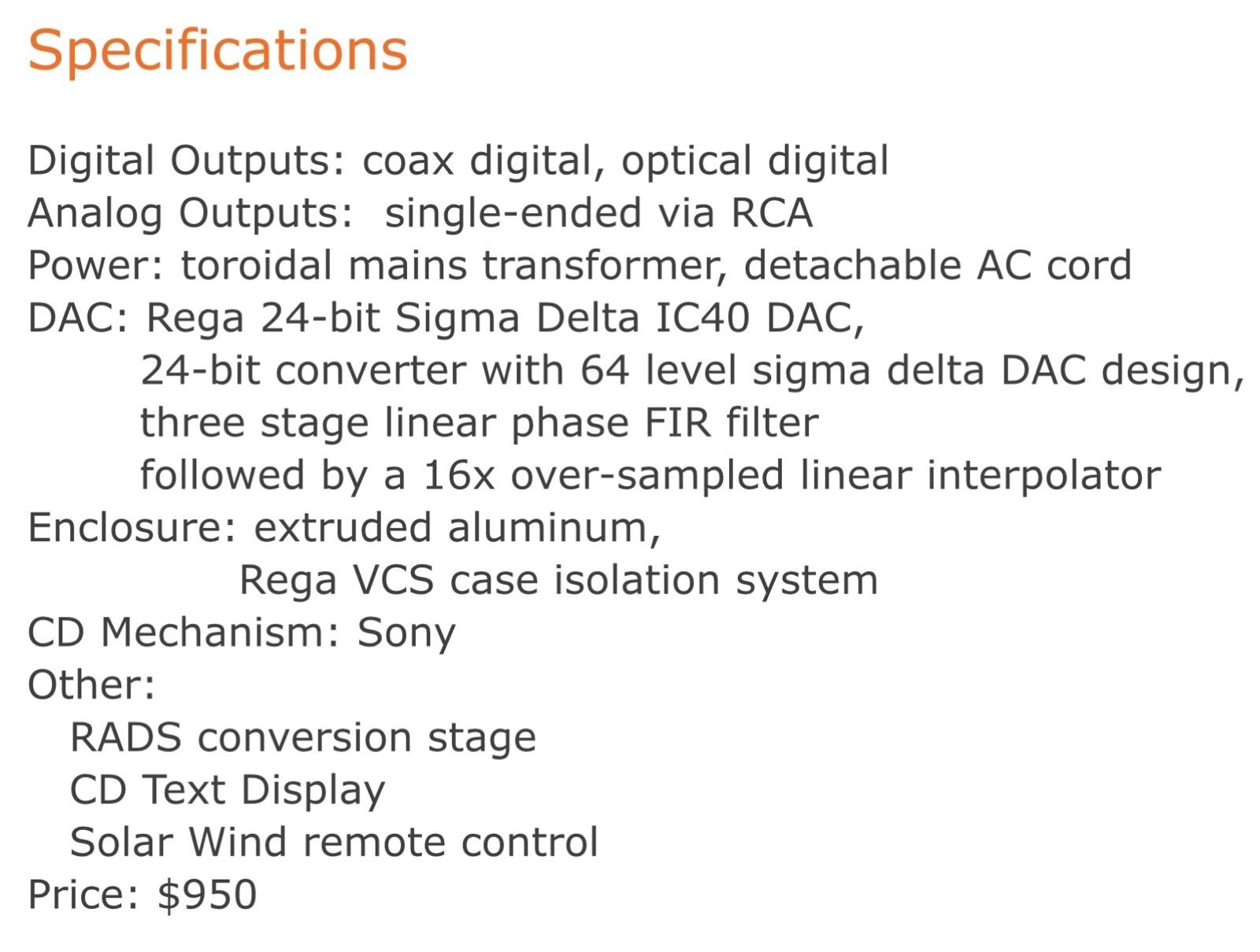REGA PLANET 2000 CD PLAYER -Brand new laser mech. August 2024