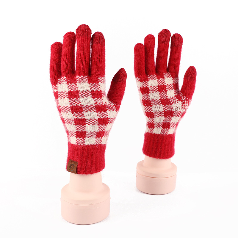 New Year Festive Red Gloves
