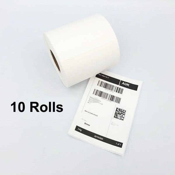 10 Rolls Premium 100x150mm Direct-thermal labels 350pcs/roll Self Adhesive Label