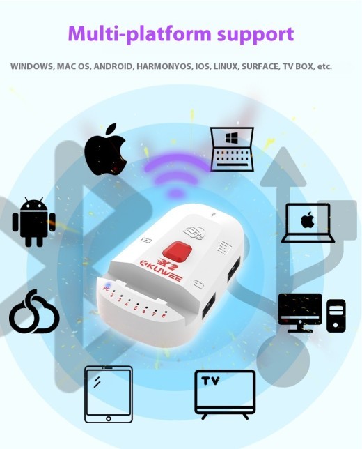 USB Key Mouse To Bluetooth Key Mouse Computer Cellphone Key Mouse Link