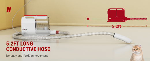 VacLife Pet Hair Vacuum For Shedding Grooming With Dog Clipper - Multipurpose Dog Grooming Kit With Brushes And Other Grooming Tools For Dogs And Cats