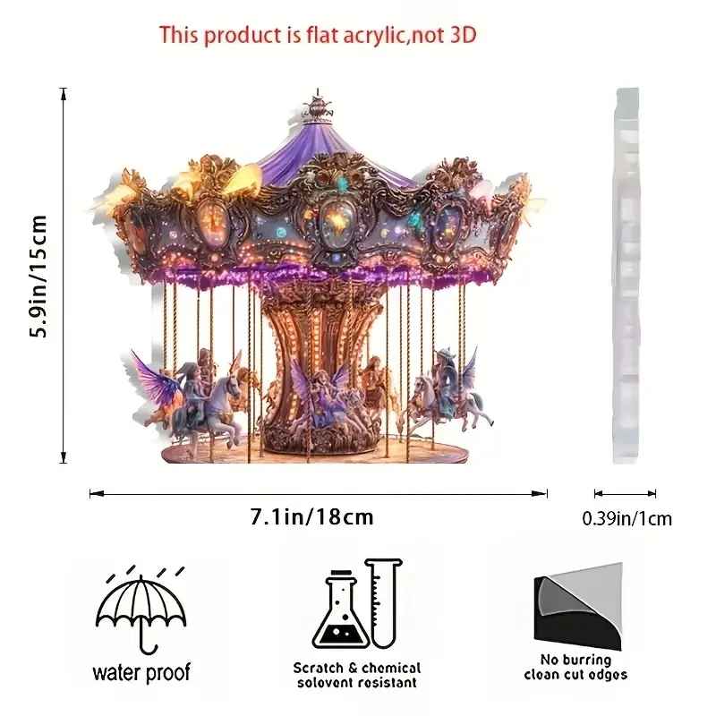 Acrylic Tabletop Decor, Multipurpose Fantasy Band Plaque, Ideal for Office