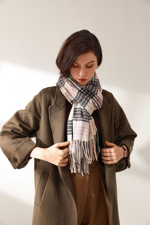 Fashion Classic Plaid Cashmere Scarf Women