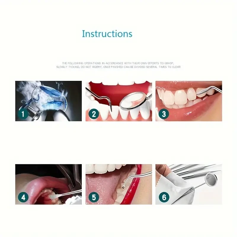 6-Piece Tooth Tools Set, Stainless Steel Oral