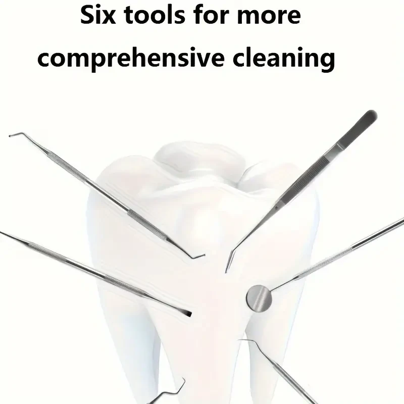 6-Piece Tooth Tools Set, Stainless Steel Oral