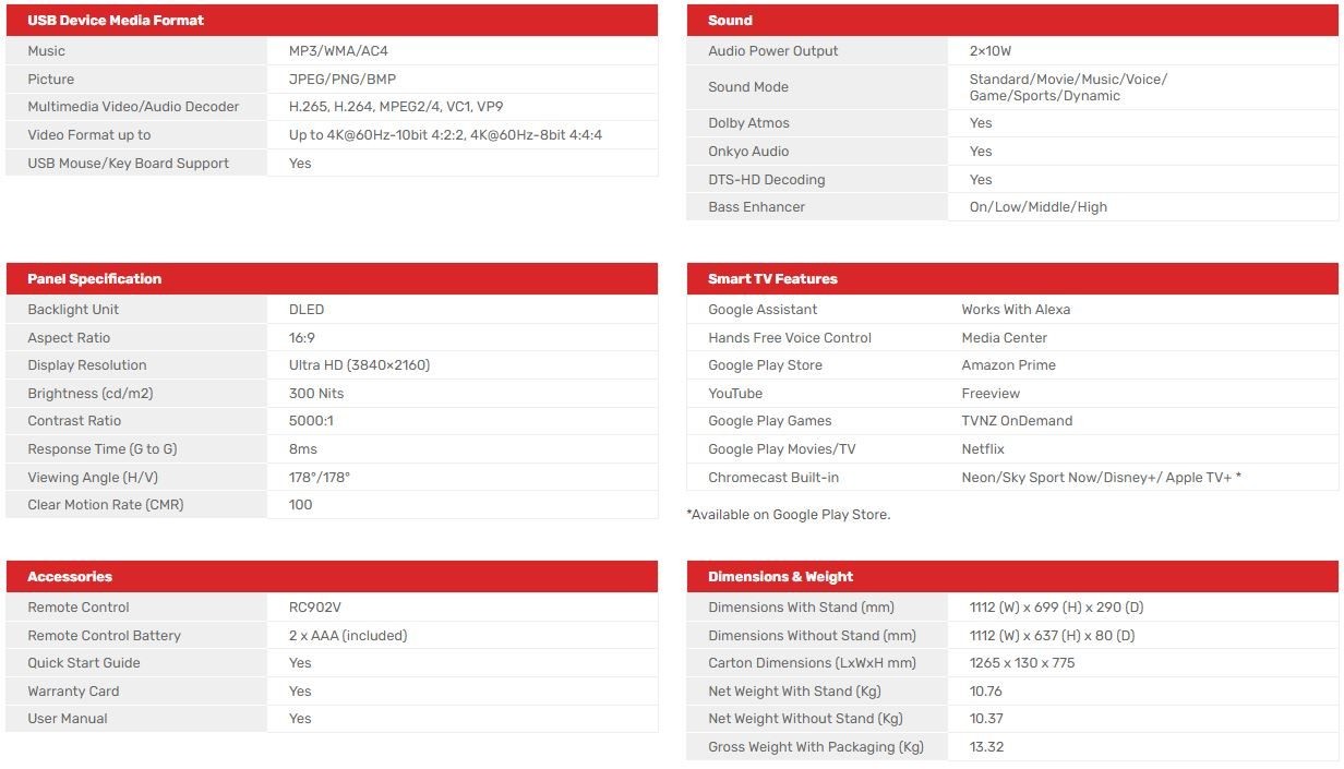 TCL 50 inch QLED 4K Google - Smart TV - 50C635