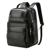 Bopai 851 019811 Large Capacity Anti Theft Waterproof Leather Backpack Laptop.
