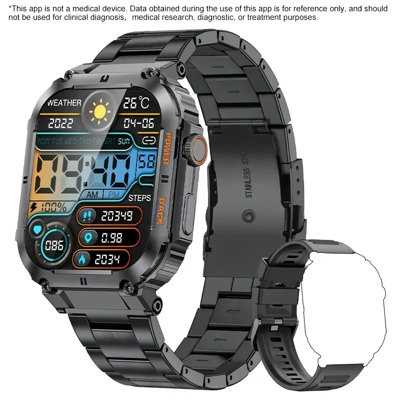 Men's Smart Bracelet - Wireless Call and Music Smartwatch with Multi-Sport Mode